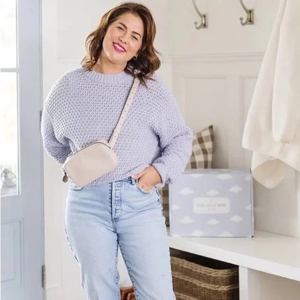 Ela Micro Belt Bag - Jilly Box Collab - Dove Pebble